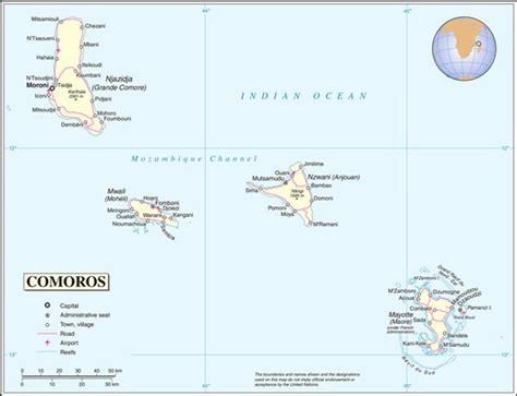 Comoros Islands Maps | Printable Maps of Comoros Islands for Download