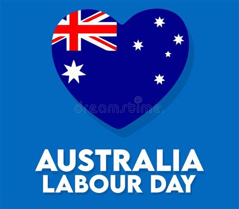 Happy Celebrate Labour Day Australia Stock Illustration - Illustration ...