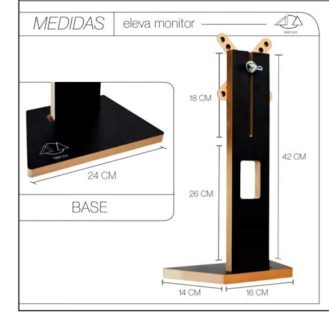 Suporte Pro Eleva Monitor Ergonômico Base Universal Mdf MadeiraMadeira