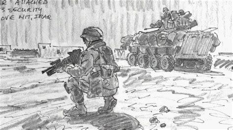 Artist draws US troops in Iraq and Afghanistan - BBC News