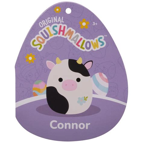 Original Squishmallows 40cm Connor The Easter Cow With Flower Embroidery Soft Toy Smyths Toys Uk