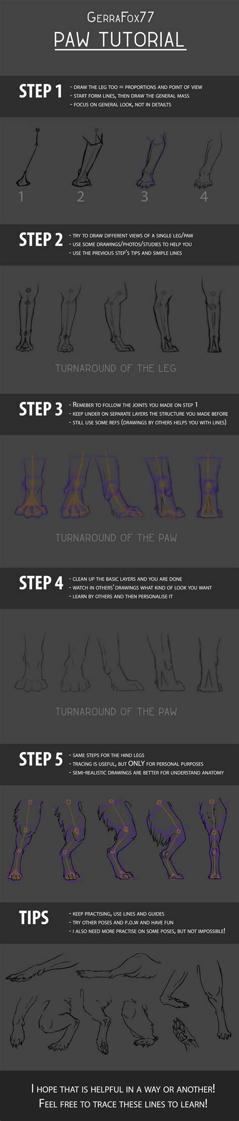 .:PAW TUTORIAL:. by GerraFox77 on DeviantArt