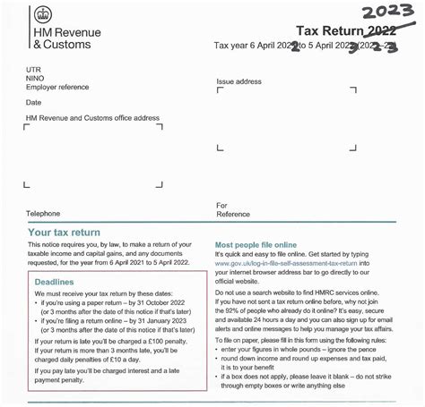 Trying To Locate The 2023 Hmrc Paper Tax Return Form Online