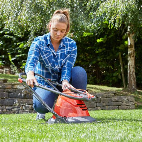 Flymo Turbo Lite Hover Metal Blade Lawnmower Orange Powertoolmate