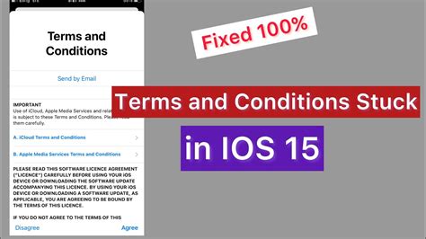 How To Fix Update Stuck On Terms And Conditions On Iphone In Ios