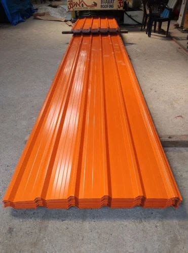 Jindal Orange Color Roofing Sheet Material Grade Ppgl Thickness Of