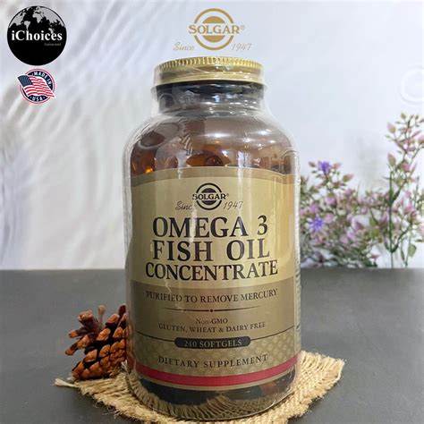 [Solgar] Omega 3 Fish Oil Concentrate 240 Softgels น้ำมันปลา โอเมก้า3 ...