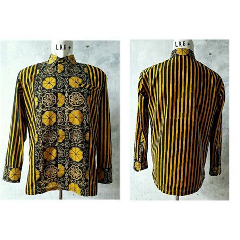 Indonesian Batik Shirt Long Sleeves Hand Stamp Batik Etsy Uk