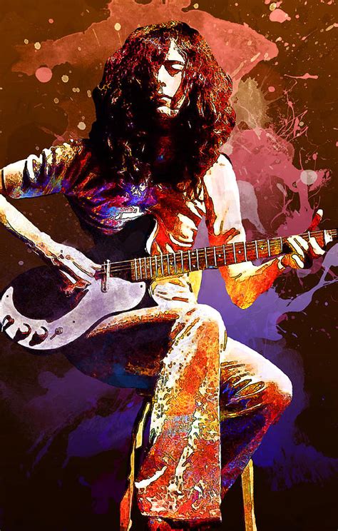 Jimmy Page Led Zeppelin Digital Art By Lilia Kosvintseva