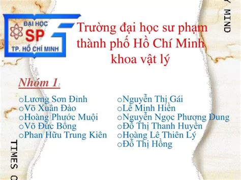 PPT Trường đại học sư phạm thành phố Hồ Chí Minh khoa vật lý