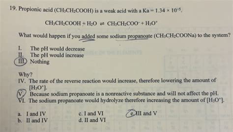 Solved Propionic Acid Ch Ch Cooh Is A Weak Acid With A Chegg