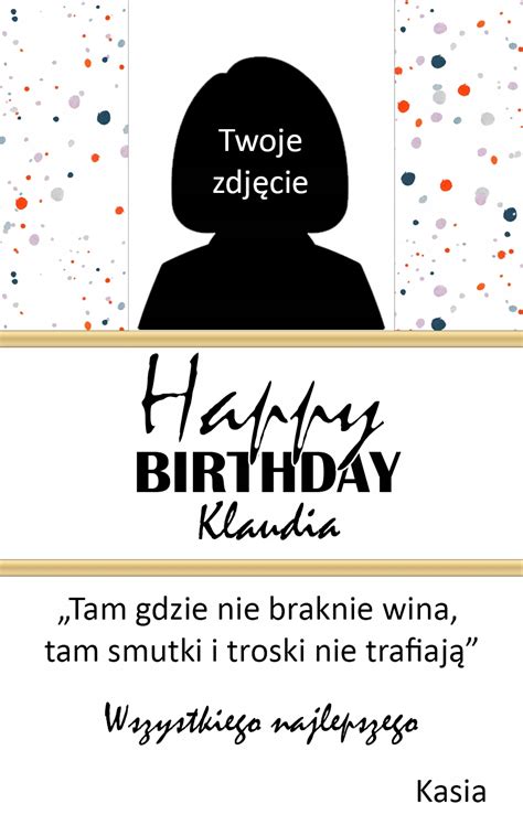 Naklejka Etykieta Na Wino Na Urodziny Ze Zdj Ciem Allegro Pl