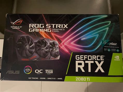 Asus Rog Strix 2080ti 11g Computers And Tech Parts And Accessories Computer Parts On Carousell