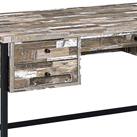 Buy Online Rustic Style Wooden Writing Desk with Drawers, Brown in 2024 ...