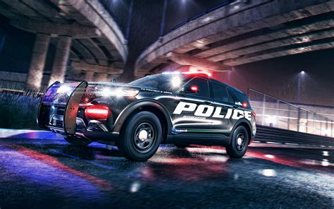 Download Wallpapers 2020 Ford Explorer Police Interceptor Exterior Police Suv New Police