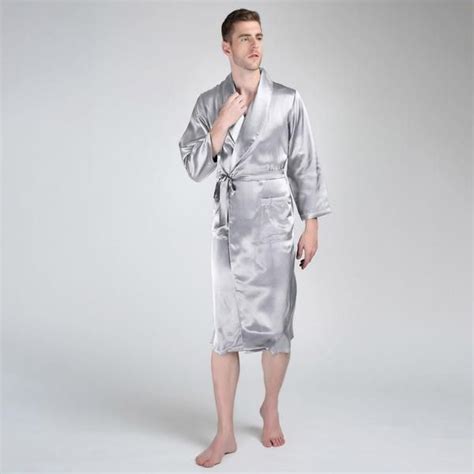 Long Silk Robe For Men Big And Tall Silk Dressing Gown Silk Robe Long