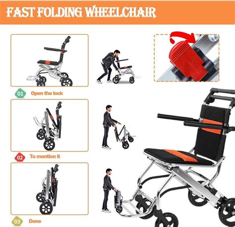 Transport Wheelchair Foldable Lightweight Wheelchairs For Seniors With