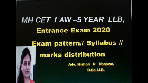 Mh Cet Law 5 Year Llb Entrance Exam Exam Pattern 2020 Syllabus And