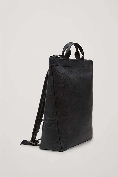 Leather Tote Backpack Black Bags And Wallets Cos Bags Leather Leather Tote