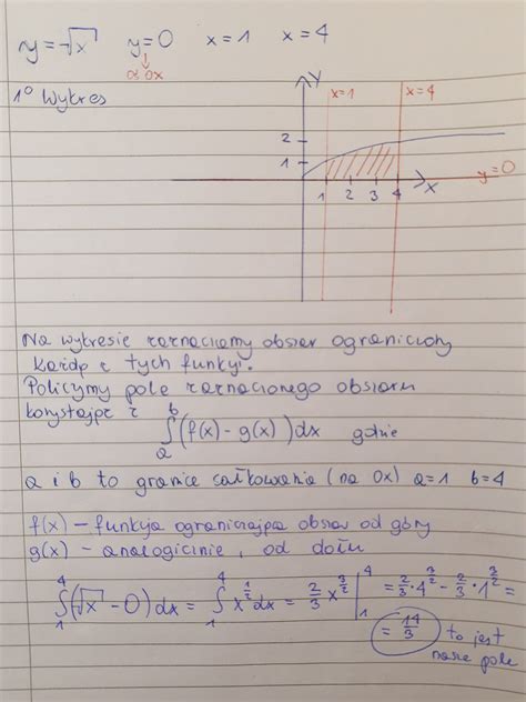 Pole obszaru całka Matematyka bywa cool