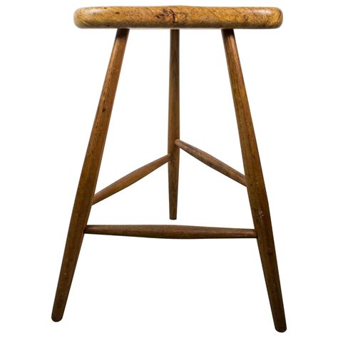 Unique Studio Crafted Bar Stool American Turn Of The Century For Sale