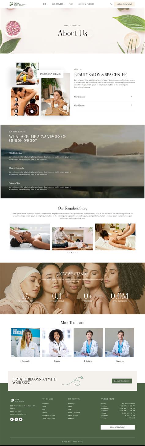 Saila Spa And Massage Salon Beauty Elementor Template Kit By Imoodev