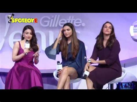 UNCUT Deepika Padukone Soha Ali Khan And Neha Dhupia Grace Gillette