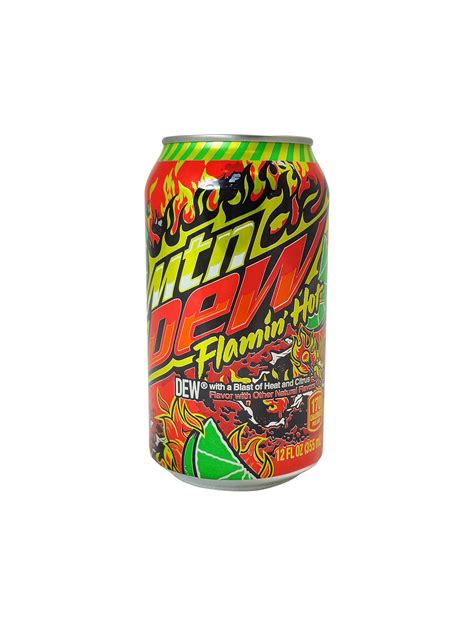 12 Oz Cans Mountain Dew Flamin Hot Soda Emporium