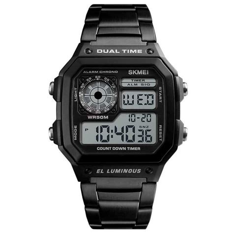 Jual Jam Tangan Digital Dual Time EL Luminous SKMEI 1335 Shopee Indonesia