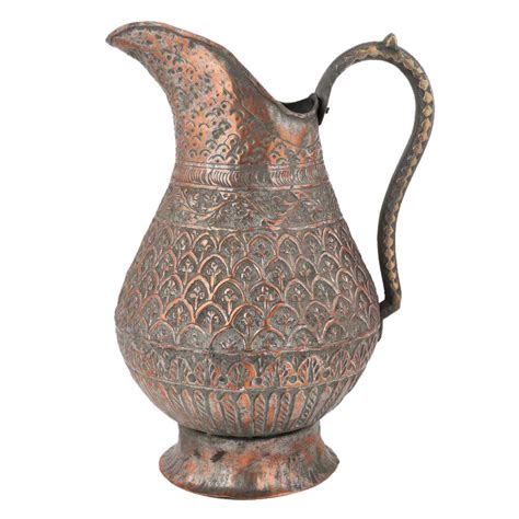 Carved Copper Jug Islamic Style For Decoration