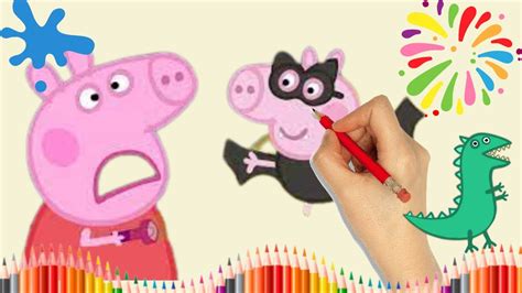 Vamos Desenhar A Peppa E O George Dibuja Y Colorea A Peppa Pig