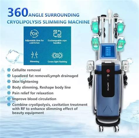 Handle Cryo Cryolipolysis Slimming Machine With Freezing