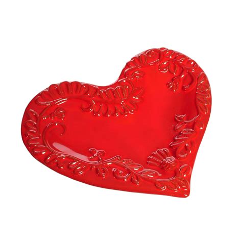 La Vita Vera Mamma Ro 9 Heart Plate Painted Hearts Heart Shapes