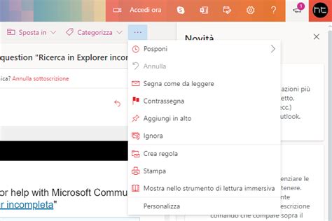 Grandi Novit Per Outlook Personalizzare La Barra Degli Strumenti