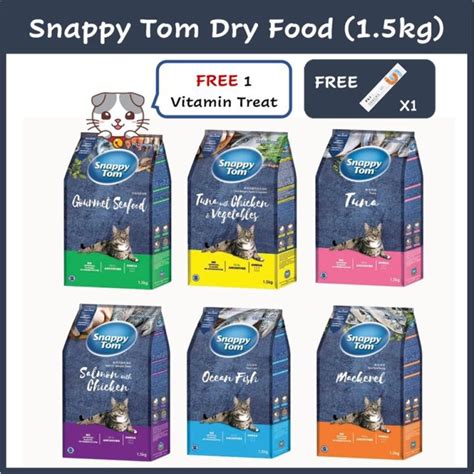 Snappy Tom Dry Cat Food 1 5kg Makanan Kucing Snappy Tom Kibbles Kibble