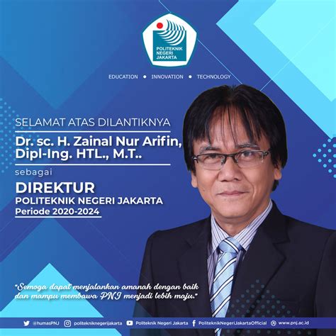 pelantikan direktur pnj periode   pnjacid politeknik