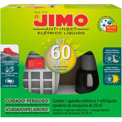 JIMO ANTI INSET KIT 60 NOITES APARELHO ELÉTRICO REFIL LÍQUIDO HPP