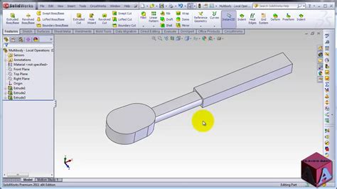 Solidworks Advanced Parts 50 Multibody Technique Youtube