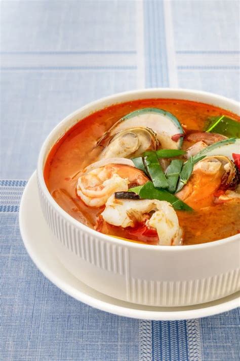 Spicy seafood soup stock photo. Image of bowl, sauce - 119247778