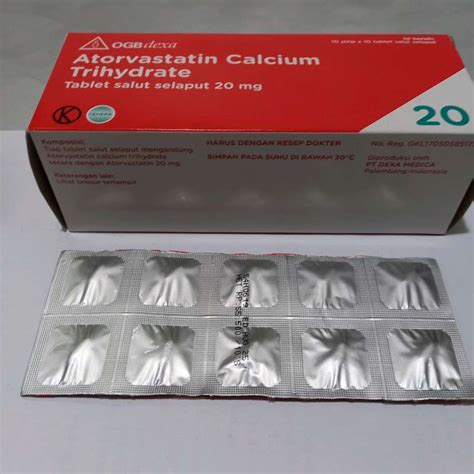 Jual Atorvastatin 20 Mg Ogb Dexa Isi 10 Strip Box Di Seller Apt Sehati