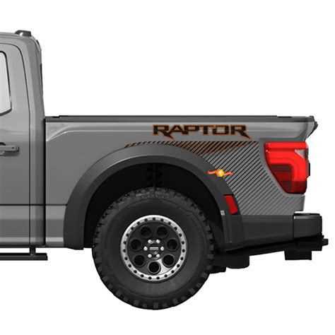 Bedside Side Graphics Fit To 2024 Ford F150 Raptor R Vinyl Decal Kit