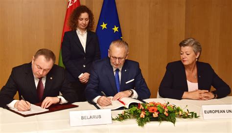 Belarus EU Sign The Agreements On Visa Facilitation And Readmission