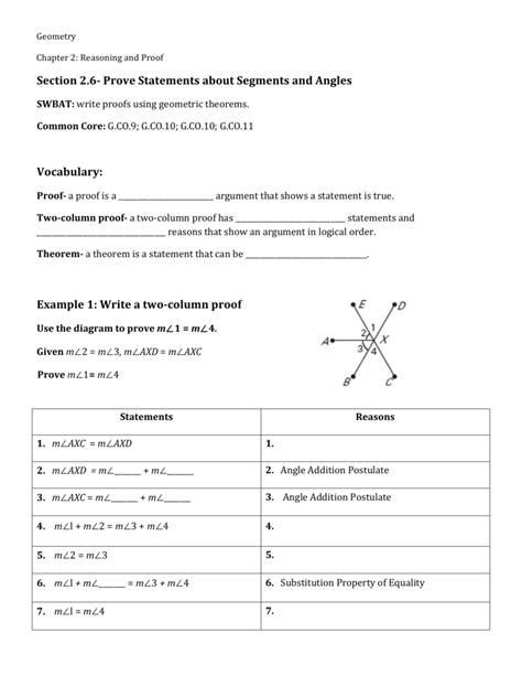 Proofs About Segments Angles