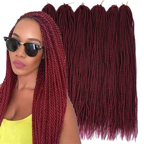 6packs 14 18 24 Senegalese Twist Crochet Hair Braids Small Havana Mambo Twist