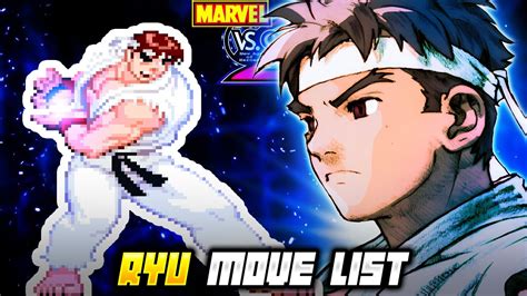 Ryu Move List Marvel Vs Capcom 2 New Age Of Heroes Mvc2 Youtube