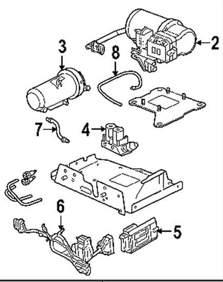 Hummer H2 And Sut Rear Suspension Air Ride Compressor Assembly By Gm