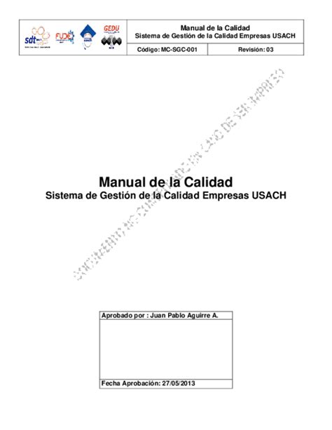 Pdf Manual De Calidad Sistema De Gestion De Calidad Nmx Cc 9001 Imnc Images