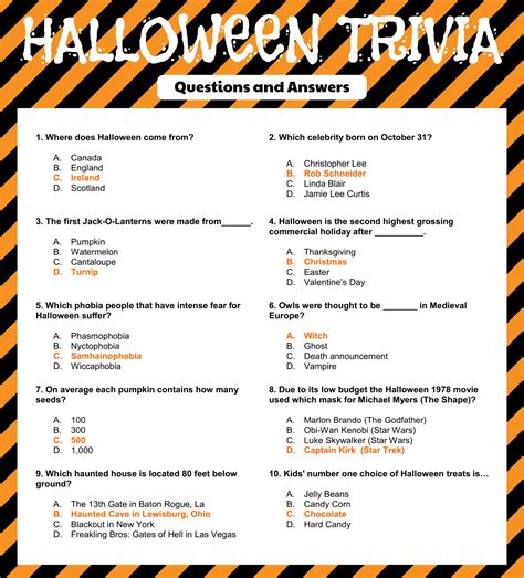 Halloween Trivia And Answers Free Pdf Printables Printablee