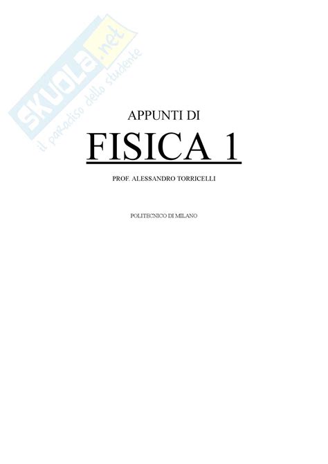 Lezioni Appunti Di Fisica