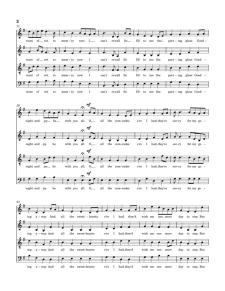 The Parting Glass By Folk Song 4 Part Digital Sheet Music Sheet Music Plus